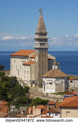 "Saint George's Parish Church, Piran, Slovenia, Europe" View Large Photo Image Stock Image - "Saint George's Parish Church, Piran, Slovenia, Europe". Fotosearch