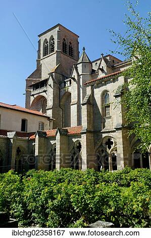 Stock Photo - "Saint Robert church, La Chaise Dieu, Haute Loire, Auvergne, France, Europe". Fotosearch