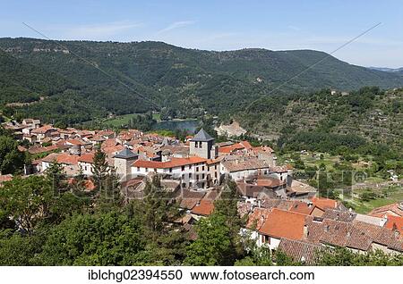Stock Image - "Saint Rome du Tarn, Tarn valley, Parc Naturel Regional des Grands Causses, Natural Regional Park of Grands Causses, Aveyron, Midi Pyrenees, France, Europe". Fotosearch