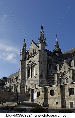 Picture - "Sainte-Waudru Collegiate Church, Mons, Hainaut Province, Wallonia, Belgium, Europe". Fotosearch