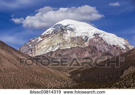Stock Photo - "Sajama Volcano, Sajama National Park, Altiplano Highlands, Bolivia, South America". Fotosearch