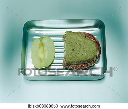 Salami bread and a piece of apple in an aluminium lunch box View Large Photo Image Stock Image - Salami bread and a piece of apple in an aluminium lunch box. Fotosearch