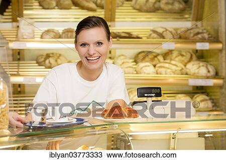 "Saleswoman in a bakery, Austria, Europe" View Large Photo Image Stock Image - "Saleswoman in a bakery, Austria, Europe". Fotosearch