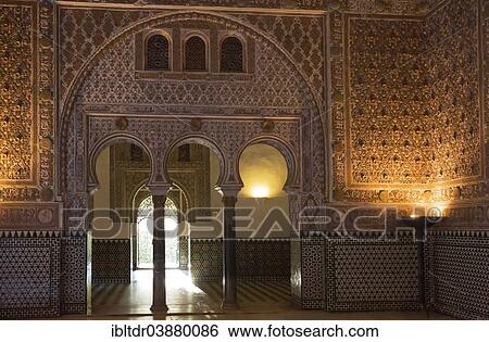 Stock Photograph - "Salon of the Ambassadors in the Alcazar of Seville, Seville province, Andalusia, Spain, Europe". Fotosearch