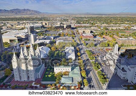 "Salt Lake City Temple Square, view from the observation deck of the Church Office Building, Salt Lake City, Utah, United States, North America" View Large Photo Image Stock Image - "Salt Lake City Temple Square, view from the observation deck of the Church Office Building, Salt Lake City, Utah, United States, North America". Fotosearch