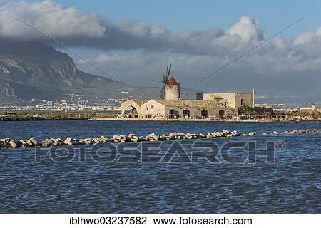 "Salt Museum with a windmill, salt works, San Vito lo Capo, Nordwest- Kuste, Provinz Trapani, Nordwest- Kuste von Sizilien, Sicily, Italy, Europe" View Large Photo Image Stock Image - "Salt Museum with a windmill, salt works, San Vito lo Capo, Nordwest- Kuste, Provinz Trapani, Nordwest- Kuste von Sizilien, Sicily, Italy, Europe". Fotosearch