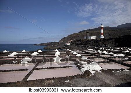 "Salt production, Teneguia salt pans, Old Lighthouse and New Lighthouse at the southern cape, Punta de Fuencaliente, La Palma, Canary Islands, Spain, Europe" View Large Photo Image Stock Image - "Salt production, Teneguia salt pans, Old Lighthouse and New Lighthouse at the southern cape, Punta de Fuencaliente, La Palma, Canary Islands, Spain, Europe". Fotosearch