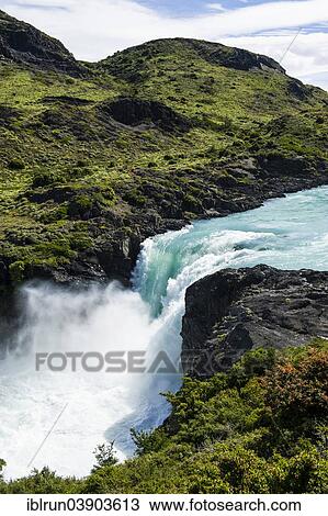 "Salto Grande waterfall, Torres del Paine National Park, Patagonia, Chile, South America" View Large Photo Image Stock Image - "Salto Grande waterfall, Torres del Paine National Park, Patagonia, Chile, South America". Fotosearch