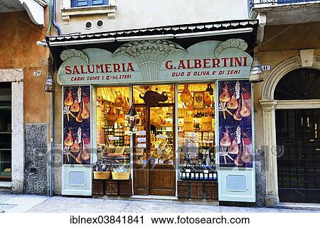 "Salumeria Albertini, sausage shop, Verona, Veneto, Italy, Europe" View Large Photo Image Stock Image - "Salumeria Albertini, sausage shop, Verona, Veneto, Italy, Europe". Fotosearch