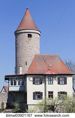 "Salwartenturm tower, Romantic Road, Dinkelsbuhl, Middle Franconia, Franconia, Bavaria, Germany, Europe" View Large Photo Image Stock Photo - "Salwartenturm tower, Romantic Road, Dinkelsbuhl, Middle Franconia, Franconia, Bavaria, Germany, Europe". Fotosearch