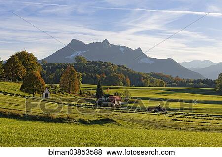"Samerberg near Grainau, Kitzstein, Heuberg und Wasserwand mountains at the back, Chiemgau, Upper Bavaria, Bavaria, Germany, Europe" View Large Photo Image Stock Photo - "Samerberg near Grainau, Kitzstein, Heuberg und Wasserwand mountains at the back, Chiemgau, Upper Bavaria, Bavaria, Germany, Europe". Fotosearch