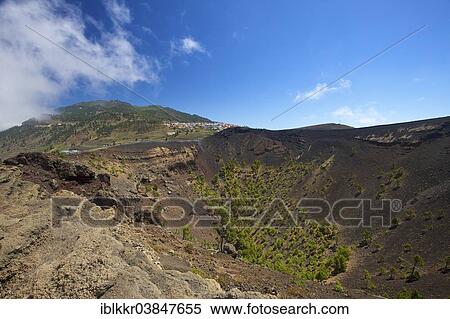 Stock Photography - "San Antonio volcano in the Monumento Natural de Los Volcanes de Teneguia park, La Palma, Canary Islands, Spain, Europe". Fotosearch