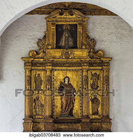 "San Francisco Church and Convent, Santa Margarita retable, Quito, Pichincha Province, Ecuador, South America" View Large Photo Image Stock Image - "San Francisco Church and Convent, Santa Margarita retable, Quito, Pichincha Province, Ecuador, South America". Fotosearch