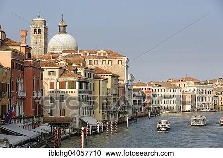 Stock Image - "San Geremia church, Ponte degli Scalzi bridge, Canale Grande, Cannaregio district, Venice, Veneto Region, Italy, Europe". Fotosearch