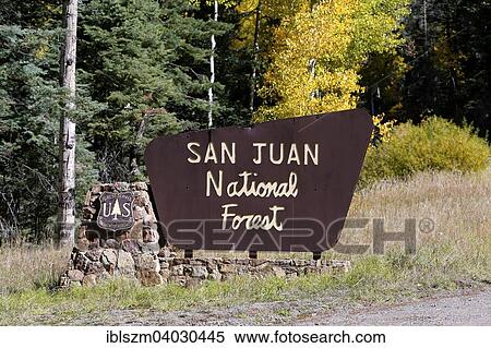 "San Juan National Forest sign at Wolf Creek Pass, US 160 road, Colorado, United States, North America" View Large Photo Image Stock Photography - "San Juan National Forest sign at Wolf Creek Pass, US 160 road, Colorado, United States, North America". Fotosearch