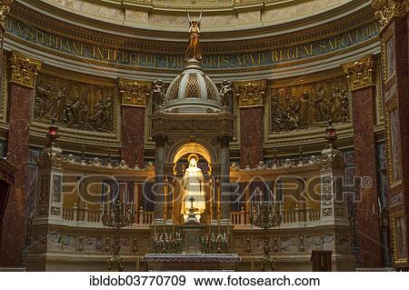 "Sanctuary, St. Stephen's Basilica, Budapest, Hungary, Europe" View Large Photo Image Stock Photo - "Sanctuary, St. Stephen's Basilica, Budapest, Hungary, Europe". Fotosearch