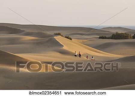 Stock Image - "Sand dunes of Maspalomas, Gran Canaria, Canary Islands, Spain, Europe". Fotosearch
