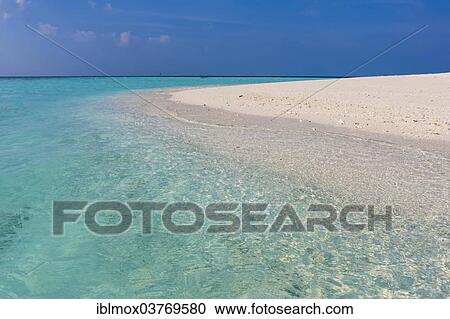 Stock Image - "Sandbank, North Male Atoll, Maldives, Asia". Fotosearch