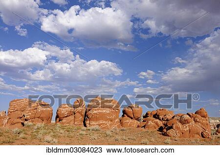 "Sandstone boulders, sandstone formations, with cumulus clouds, Blue Canyon, Arizona, United States, North America" View Large Photo Image Stock Image - "Sandstone boulders, sandstone formations, with cumulus clouds, Blue Canyon, Arizona, United States, North America". Fotosearch