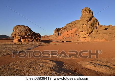 "Sandstone rock towers at Tin Merzouga, Tadrart region, Tassili n'Ajjer National Park, Unesco World Heritage Site, Algeria, Sahara, North Africa, Africa" View Large Photo Image Stock Photo - "Sandstone rock towers at Tin Merzouga, Tadrart region, Tassili n'Ajjer National Park, Unesco World Heritage Site, Algeria, Sahara, North Africa, Africa". Fotosearch