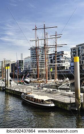 Picture - "Sandtorhafen in the Hafencity district of Hamburg, Germany, Europe". Fotosearch