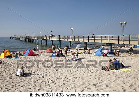 "Sandy beach and pier, Graal-Mueritz, Mecklenburg-Vorpommern, Germany, Europe" View Large Photo Image Stock Image - "Sandy beach and pier, Graal-Mueritz, Mecklenburg-Vorpommern, Germany, Europe". Fotosearch