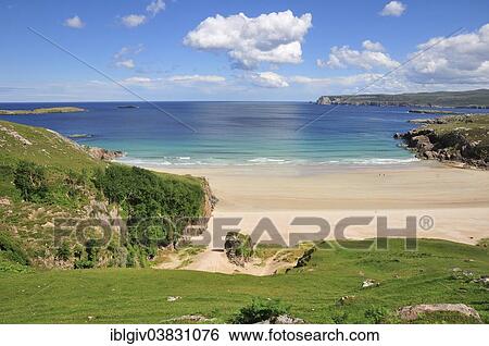 "Sandy beach and rocks in Rispond Bay, Durness, Caithness, Sutherland and Easter Ross, Scotland, United Kingdom, Europe" View Large Photo Image Stock Photograph - "Sandy beach and rocks in Rispond Bay, Durness, Caithness, Sutherland and Easter Ross, Scotland, United Kingdom, Europe". Fotosearch