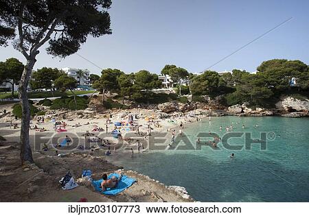 "Sandy beach in a bay, Cala Ferrera, Mallorca, Majorca, Balearic Islands, Spain, Europe" View Large Photo Image Stock Image - "Sandy beach in a bay, Cala Ferrera, Mallorca, Majorca, Balearic Islands, Spain, Europe". Fotosearch