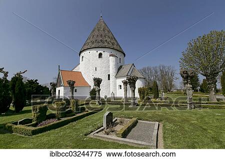 "Sankt Ols Kirke, round church and historic fortified church, Bornholm, Olsker, Denmark, Europe" View Large Photo Image Stock Photography - "Sankt Ols Kirke, round church and historic fortified church, Bornholm, Olsker, Denmark, Europe". Fotosearch