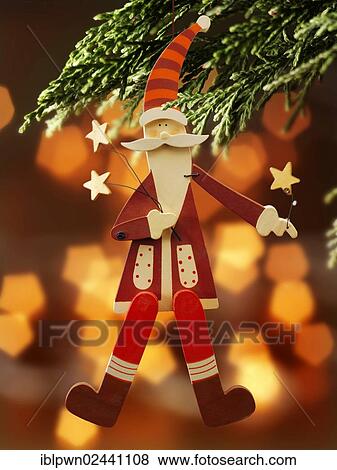 Stock Photo - "Santa figurine, Christmas tree decoration". Fotosearch