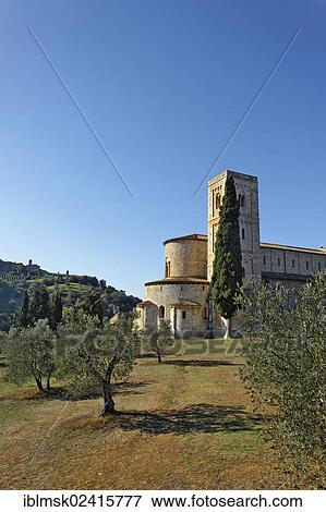 Sant'Antimo Abbey, Castelnuovo del Abate, Montalcino, Tuscany region, province of Siena, Italy, Europe View Large Photo Image Stock Photo - Sant'Antimo Abbey, Castelnuovo del Abate, Montalcino, Tuscany region, province of Siena, Italy, Europe. Fotosearch
