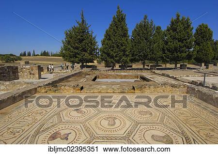 Stock Image - "Santiponce, Italica, Roman ruins of Italica, Seville, Andalusia, Spain, Europe". Fotosearch