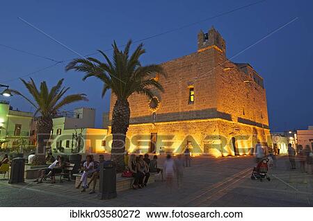 Stock Image - "Santuario San Vito lo Capo Church in the evening, San Vito lo Capo, Province of Trapani, Sicily, Italy, Europe". Fotosearch