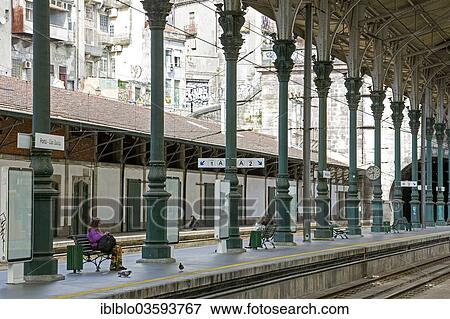 Stock Photo - "Sao Bento Railway Station, Porto, District of Porto, Portugal, Europe". Fotosearch
