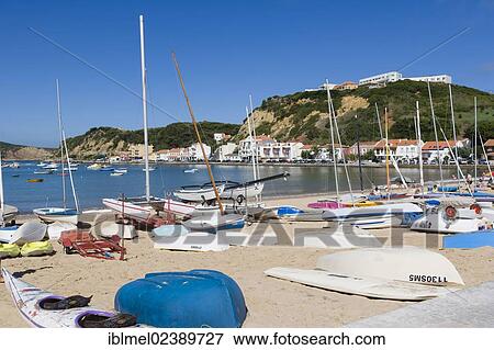 Stock Photo - "Sao Martinho do Porto beach, Alcobaca, Oeste, Leiria District, Portugal, Europe". Fotosearch