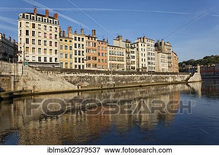 "Saone, Quai Romain Rolland, Lyon, Rhone-Alpes region, department of Rhone, France, Europe" View Large Photo Image Stock Photo - "Saone, Quai Romain Rolland, Lyon, Rhone-Alpes region, department of Rhone, France, Europe". Fotosearch