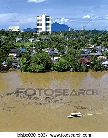 "Sarawak River, looking towards Mount Santubong, Kuching, Sarawak, Borneo, Malaysia, Asia" View Large Photo Image Stock Photo - "Sarawak River, looking towards Mount Santubong, Kuching, Sarawak, Borneo, Malaysia, Asia". Fotosearch