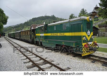 Picture - "Sargan Eight, narrow-gauge heritage railway from Mokra Gora to Sargan Vitasi, Mokra Gora, Serbia, Europe". Fotosearch