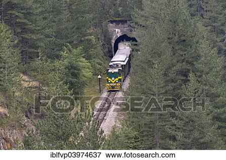 Stock Photo - "Sargan Eight, narrow-gauge heritage railway from Mokra Gora to Sargan Vitasi, Mokra Gora, Serbia, Europe". Fotosearch