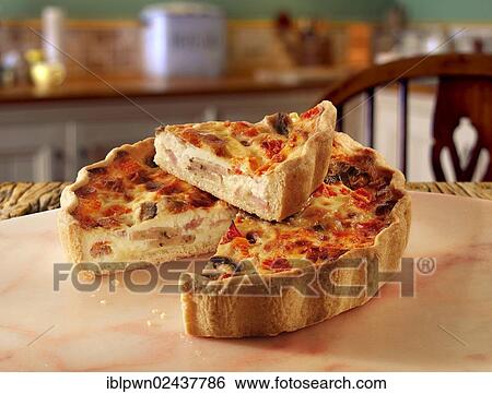 Stock Photograph - Sausage Quiche. Fotosearch