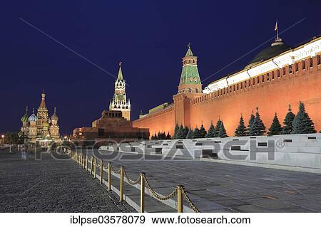 "Saviour Tower, Kremlin, Senate Tower and Lenin's Mausoleum on Red Square or Krasnaya Ploshchad, St. Basil's Cathedral at the rear left, stormy atmosphere, Moskau, Moscow Oblast, Russia, Europe" View Large Photo Image Stock Photo - "Saviour Tower, Kremlin, Senate Tower and Lenin's Mausoleum on Red Square or Krasnaya Ploshchad, St. Basil's Cathedral at the rear left, stormy atmosphere, Moskau, Moscow Oblast, Russia, Europe". Fotosearch