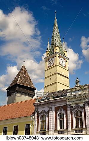 Stock Photo - "Saxon fortified church of MediaÈ™, Transylvania, Romania, Europe". Fotosearch