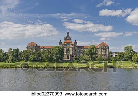 "Saxonian state chancellery seen from across the river Elbe, Dresden, Saxony, Germany, Europe" View Large Photo Image Stock Image - "Saxonian state chancellery seen from across the river Elbe, Dresden, Saxony, Germany, Europe". Fotosearch