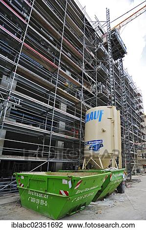 "Scaffolding and a rubble container at Faerbergraben, Munich, Bavaria, Germany, Europe" View Large Photo Image Stock Image - "Scaffolding and a rubble container at Faerbergraben, Munich, Bavaria, Germany, Europe". Fotosearch
