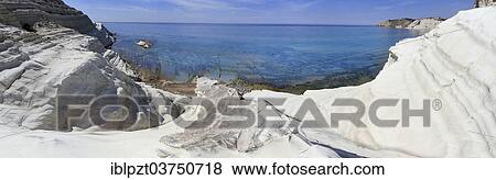Stock Photo - "Scala dei Turchi, white rocky coast, Agrigento, Province of Agrigento, Sicily, Italy, Europe". Fotosearch