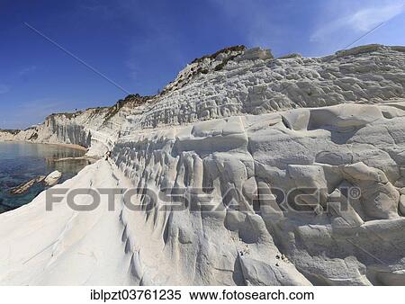 Stock Photography - "Scala dei Turchi, white rocky coast, Agrigento, Province of Agrigento, Sicily, Italy, Europe". Fotosearch
