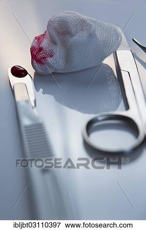 "Scalpel and blood on a cotton swab, surgical instruments, Germany, Europe" View Large Photo Image Stock Photo - "Scalpel and blood on a cotton swab, surgical instruments, Germany, Europe". Fotosearch