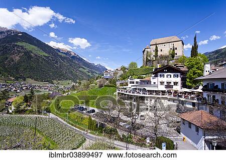 "Scena Castle, Scena, Val Passiria at the back, near Merano or Meran, Burgraviato, South Tyrol, Italy, Europe" View Large Photo Image Stock Photo - "Scena Castle, Scena, Val Passiria at the back, near Merano or Meran, Burgraviato, South Tyrol, Italy, Europe". Fotosearch