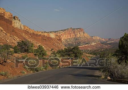 Stock Photograph - "Scenic Drive, Capitol Reef National Park, Torrey, Utah, United States, North America". Fotosearch