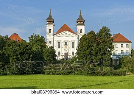 "Schlehdorf Abbey with parish church of St. Tertulin, Schlehdorf, Upper Bavaria, Bavaria, Germany, Europe" View Large Photo Image Picture - "Schlehdorf Abbey with parish church of St. Tertulin, Schlehdorf, Upper Bavaria, Bavaria, Germany, Europe". Fotosearch